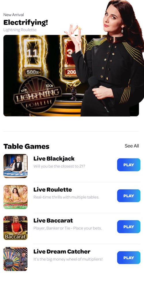 Table Games Mobile