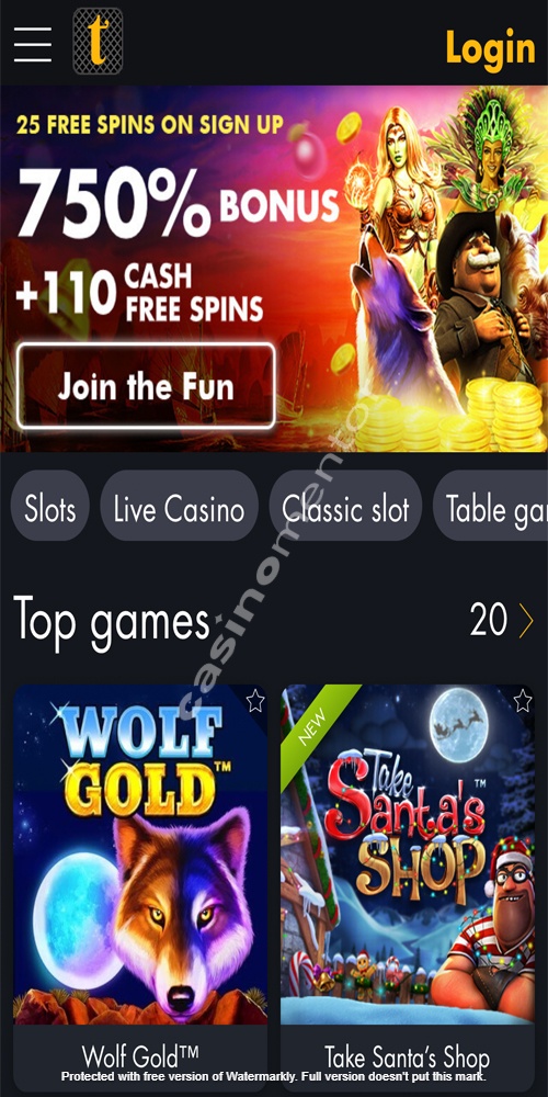 Homepage Mobile