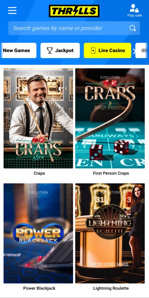 Live Casino Mobile