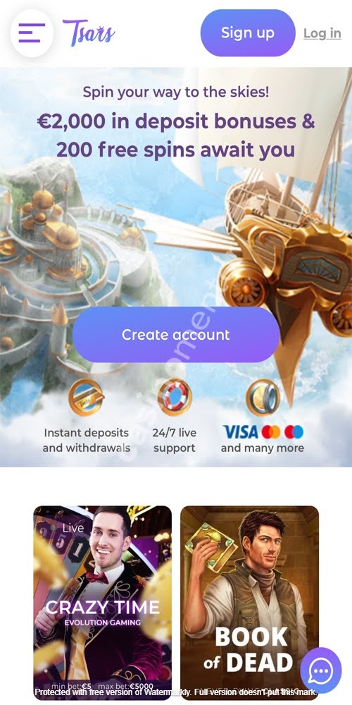 Homepage Mobile