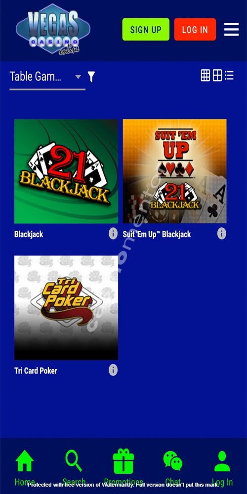 Table Games Mobile