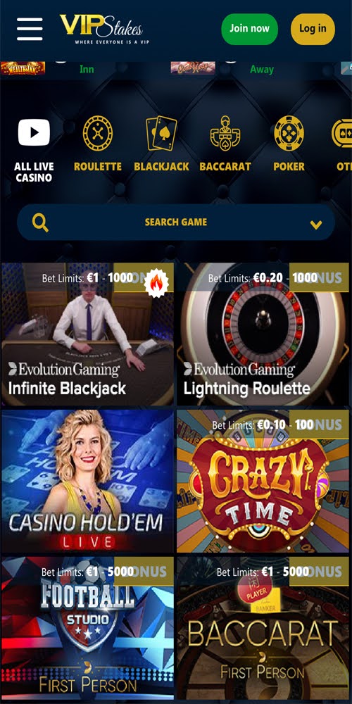 Live Casino Mlobile