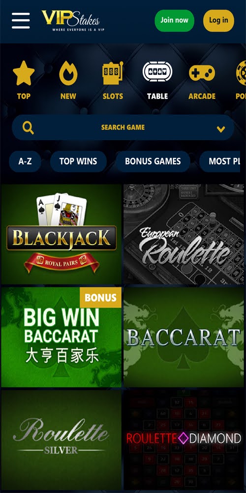 Table Games Mobile
