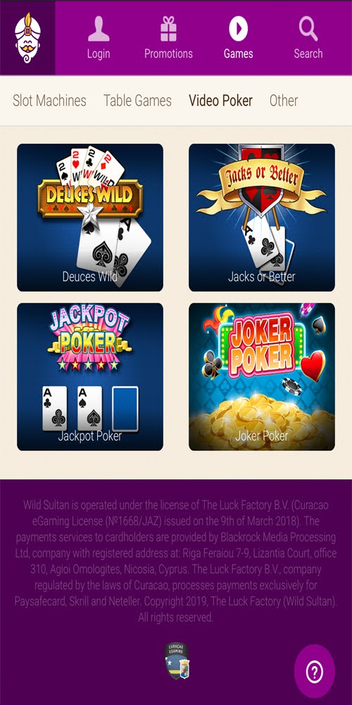 Video Poker Mobile