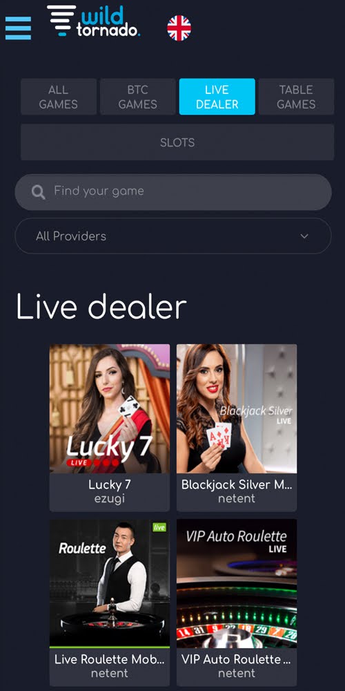 Live Dealer Mobile