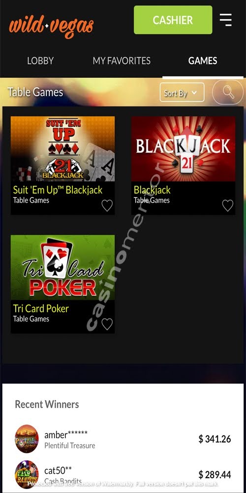 Table Games Mobile