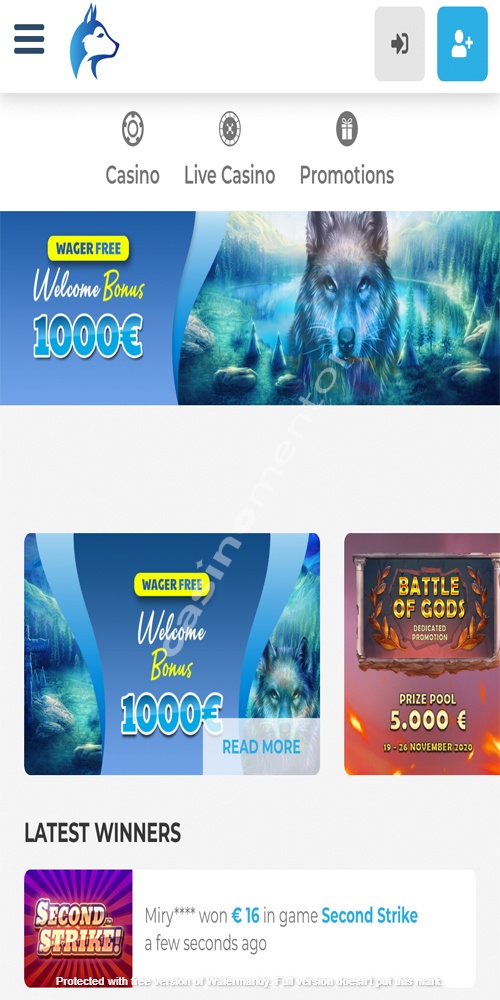 Homepage Mobile