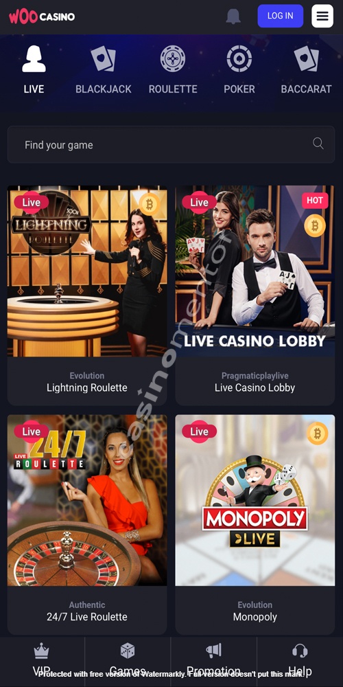 Live Casino Mobile