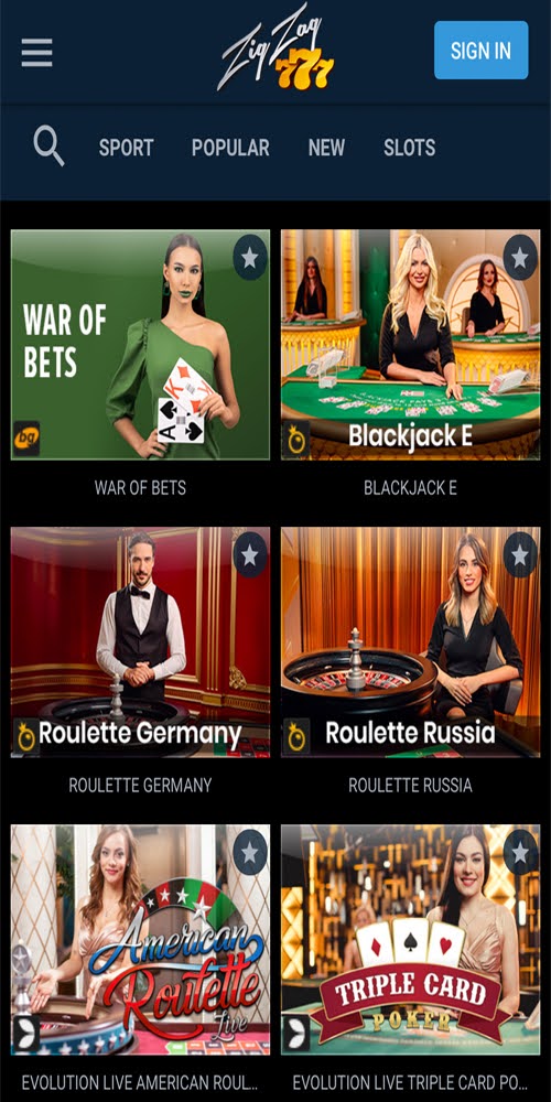 Live Casino Mobile